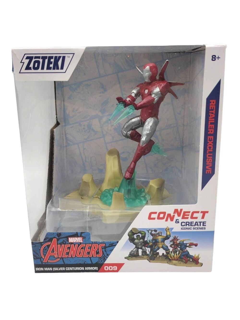 Iron Man Silver Centurion Avengers Zoteki Series 1 4" Action Figure NEW Marvel